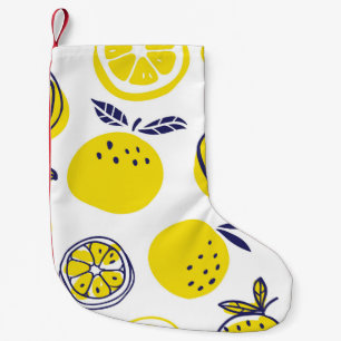 Summer Oranges: Stylish Fruit Pattern. Small Christmas Stocking