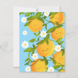 Summer Oranges Tree Garden Postcard