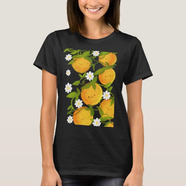 Summer Oranges Tree Garden T-Shirt (Front)