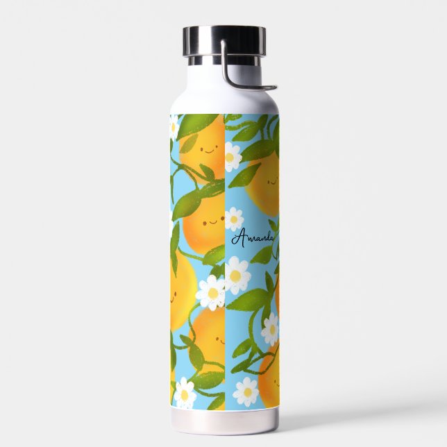 Summer Oranges Tree Garden Water Bottle (Left)