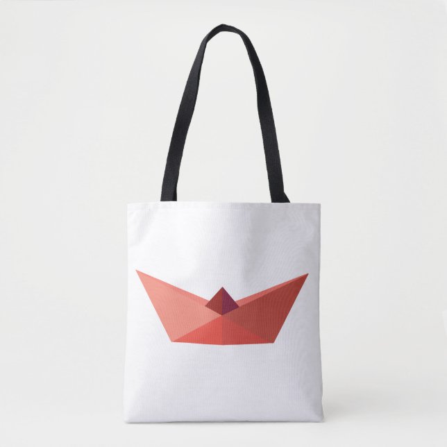 Summer, Origami Hat Boat,  All-Over-Print Tote Bag (Front)