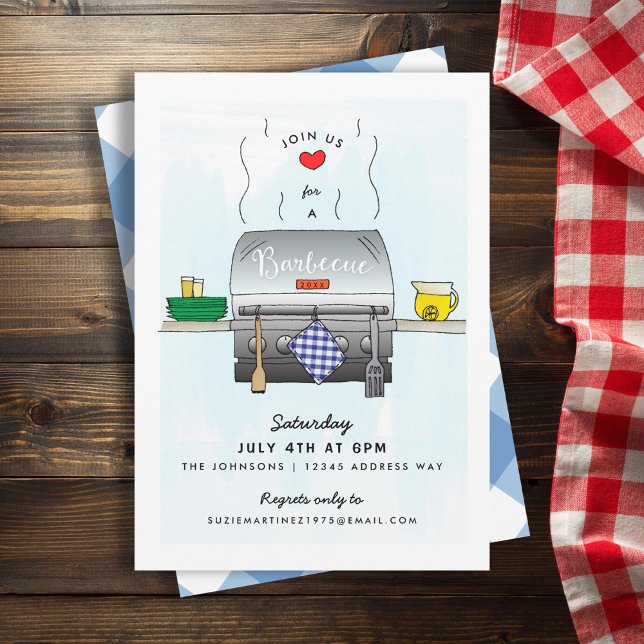 Summer Outdoor Grill Barbecue Party Invitation (Creator Uploaded)