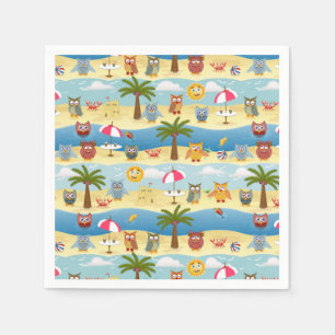 summer owls napkin