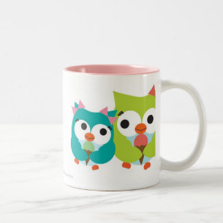 Summer Owls Two-Tone Coffee Mug