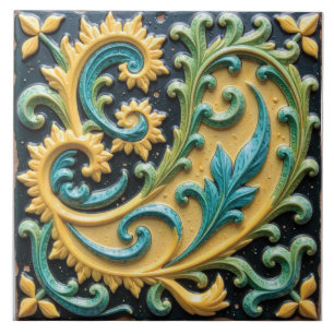 Summer Paisley Ceramic Tile