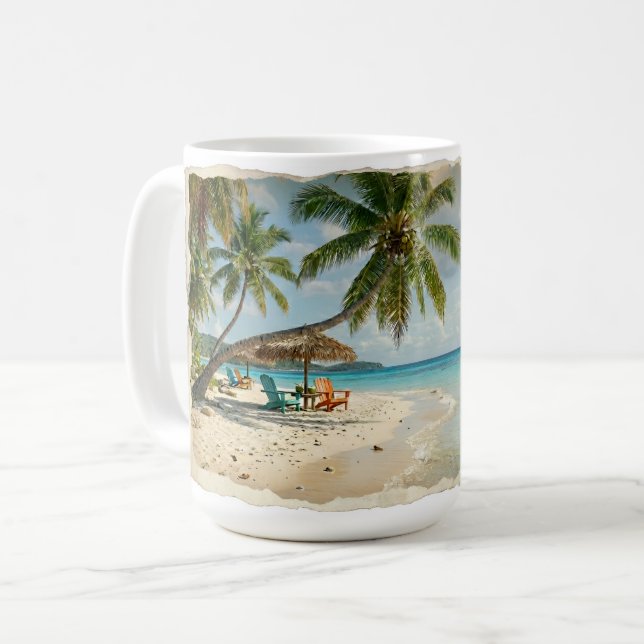 Summer Palm Beach Mug (Front Left)