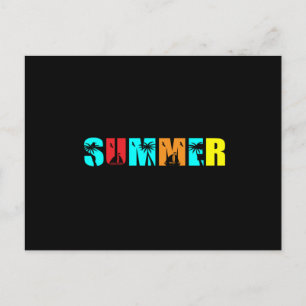 Summer palm postcard