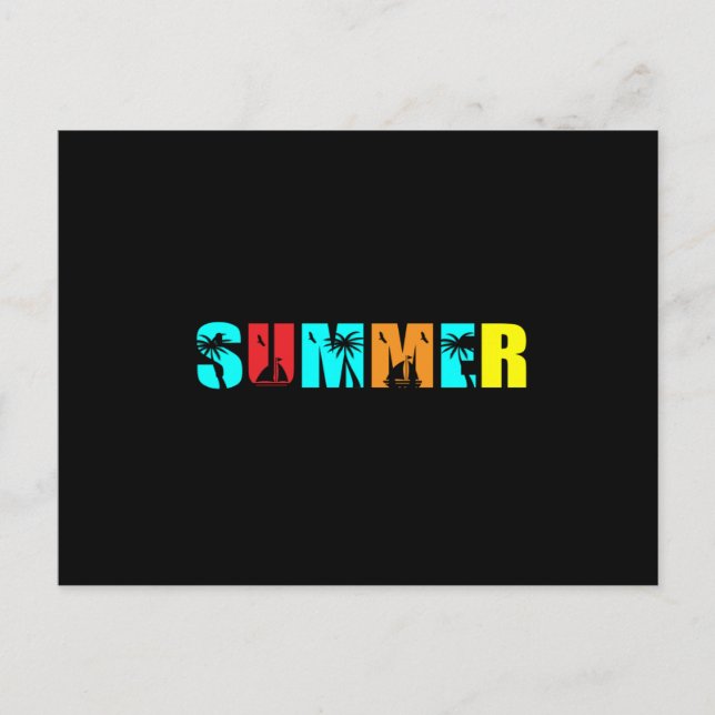 Summer palm postcard (Front)