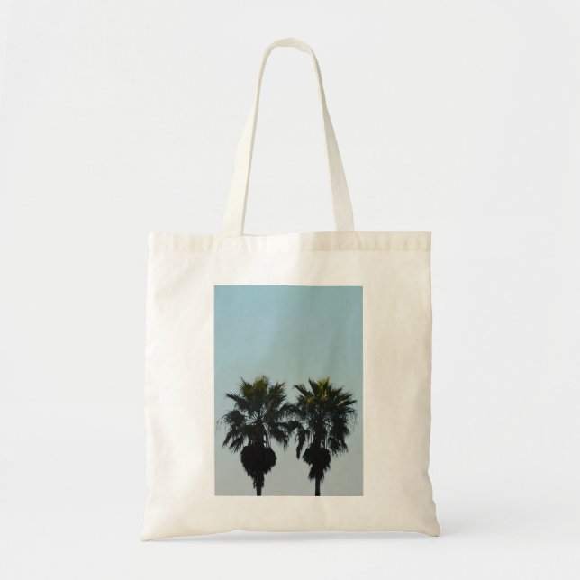 Summer Palm Trees Canvas Tote Bag (Front)