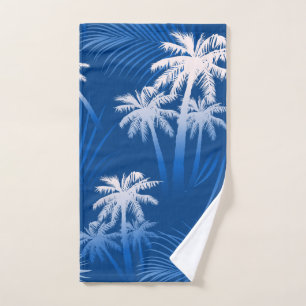 Summer palm trees hand towel
