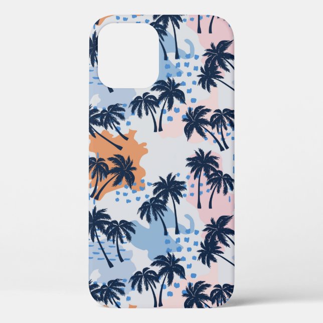Summer palm trees seamless pattern,coconut palm tr Case-Mate iPhone case (Back)