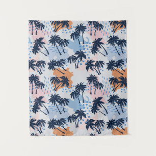 Summer palm trees seamless pattern,coconut palm tr tapestry