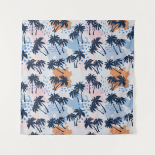 Summer palm trees seamless pattern,coconut palm tr tapestry