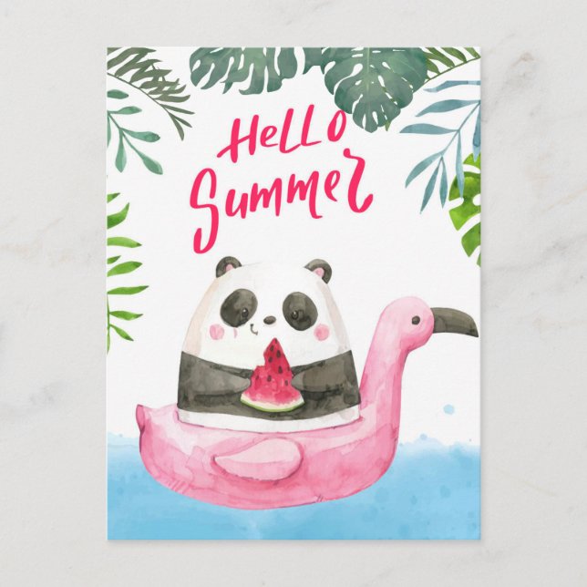 Summer Panda Postcard (Front)