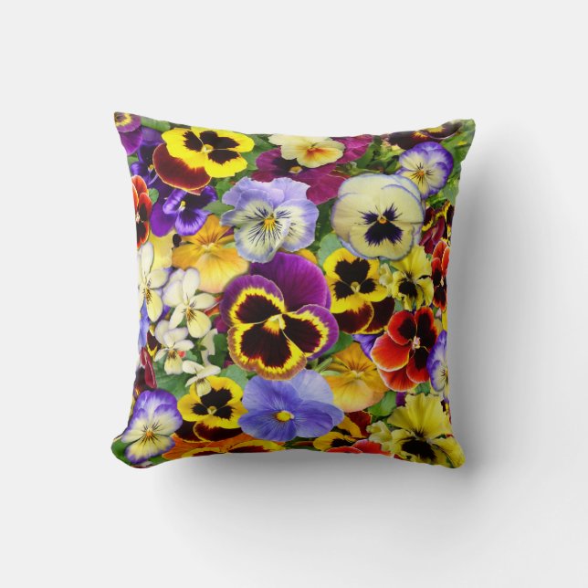 Summer Pansies Cushion (Front)