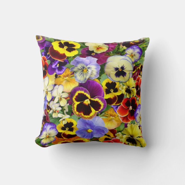 Summer Pansies ~ Pillow/Cushion Cushion (Front)