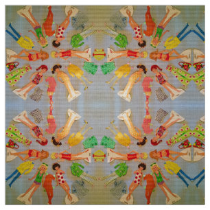 Summer Paper Dolls Fabric