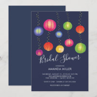 Summer Paper Lanterns Bridal Shower Invitation
