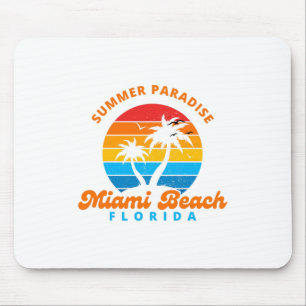 Summer Paradise Miami Beach Florida-Sunset-Palms Mouse Pad