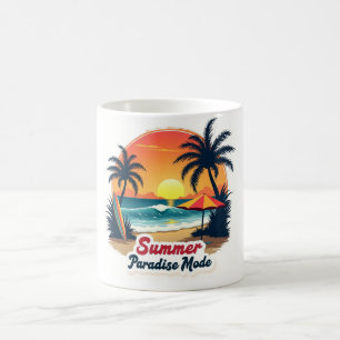 Summer Paradise Mode Retro Beach Mug