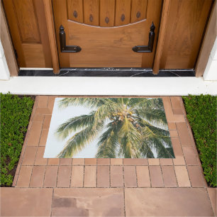 Summer Paradise Palm Tree #1 #tropical #wall #art Doormat
