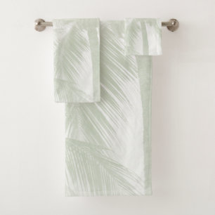 Summer Paradise Palms #6 #tropical #wall #art Bath Towel Set