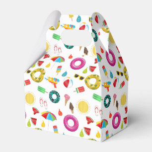 Summer Party Beach Pool Fun Pattern Favour Box