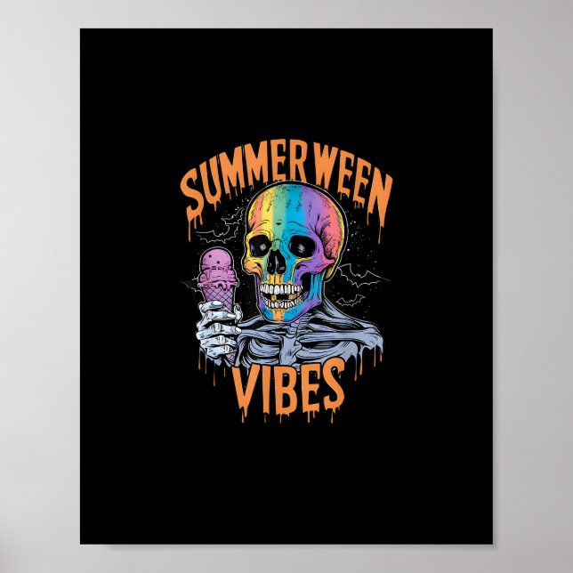 Summer Party Costume Funny Summerween Poster (Front)