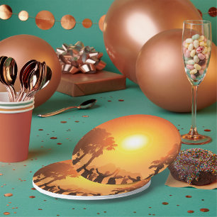 Summer Party Dancing Paper Plates