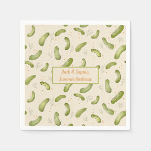 Summer Party Dill Pickle Pattern Paper Napkin