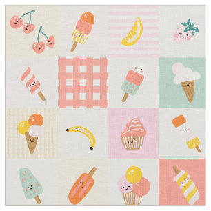 Summer party - Happy sprinkles gelato Ice cream so Fabric