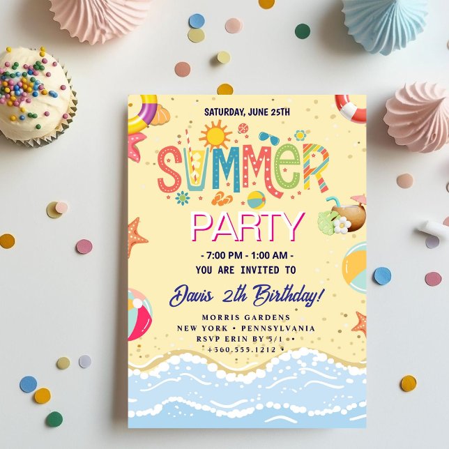 Summer Party Invitation (Creator Uploaded)