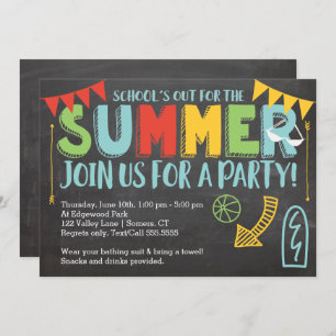 Summer Party Invitation-School's Out Invitation
