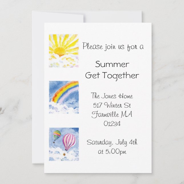 Summer Party invite (Front)