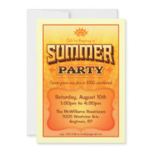 Summer Party Invite - Bright warm sunny  colours