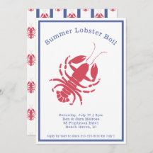 Summer Party Lobster Boil Invitation