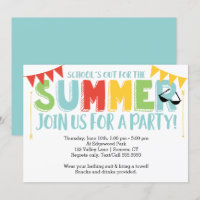 Summer Party, School's Out Primary Colours