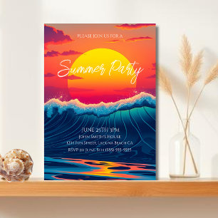 Summer Party-Sunset Beach Invitation