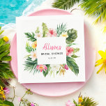 Summer Party Tropical Bridal Shower Paper Napkin<br><div class="desc">Summer Party Tropical Bridal Shower Paper Napkin</div>