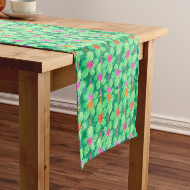 Summer Pastel Chalk Floral Cotton Table Runner (In Situ)