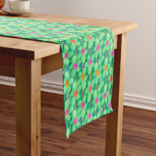 Summer Pastel Chalk Floral Cotton Table Runner