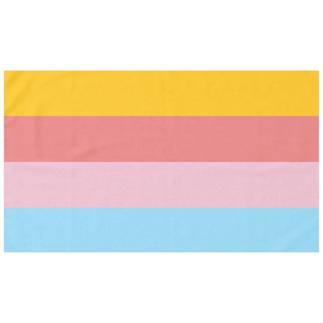 Summer pastel colour scheme tablecloth (Front (Horizontal))