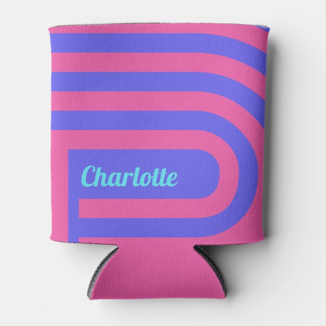 Summer Pastel Maze  Can Cooler (Front)