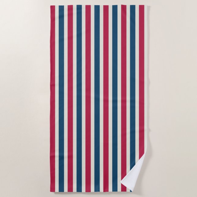 Summer Patriotic Beach Pool Towel Vacation Gift (Front)