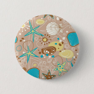 Summer pattern 6 cm round badge