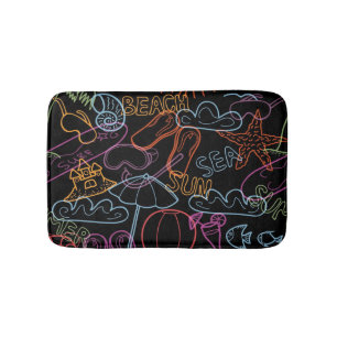 Summer pattern bath mat
