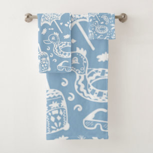 Summer pattern bath towel set