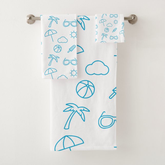 Summer Pattern Bath Towel Set (Insitu)