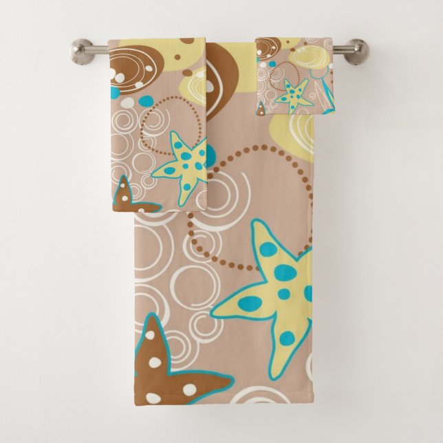 Summer pattern bath towel set (Insitu)