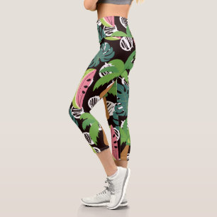 Summer Pattern Capri Leggings